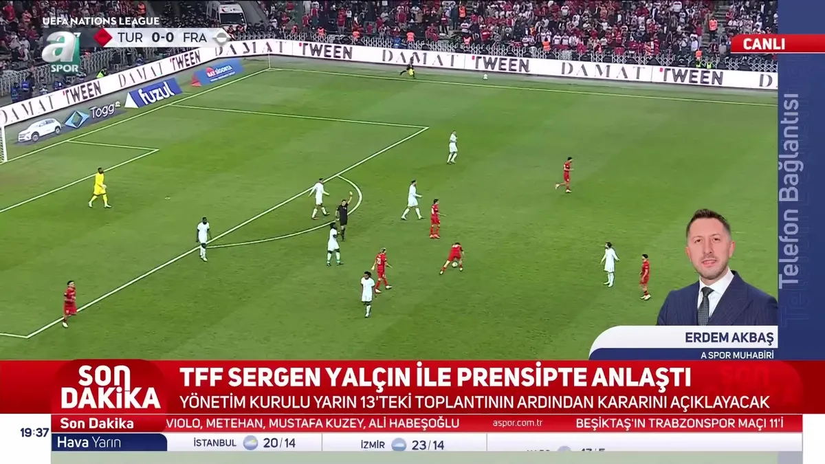 A Milli Takım'da Sergen Yalçın gelişmesi: A Spor'a göre prensipte anlaşmaya varıldı