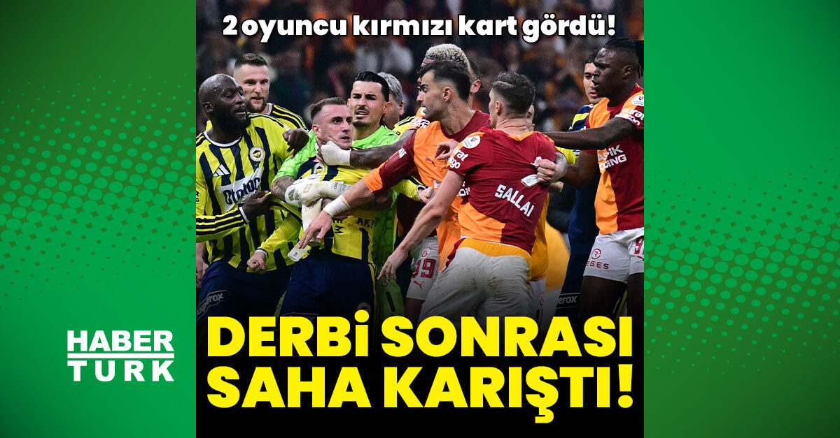 Derbi sonrası saha karıştı: Brown ve Abdülkerim kırmızı kart gördü, Sallai-Kerem tartıştı